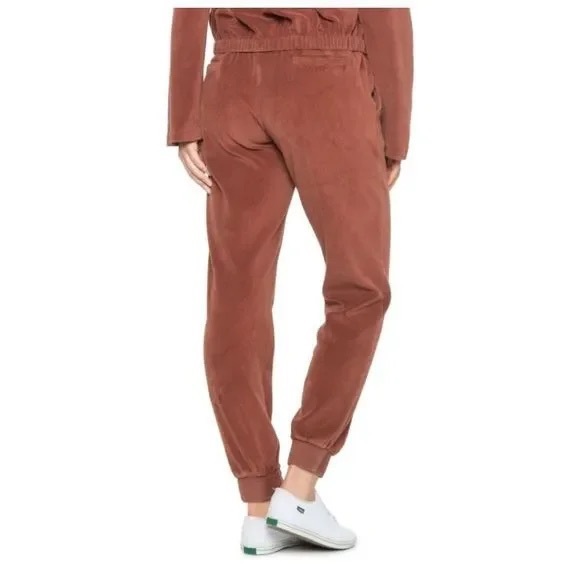 Young Fabulous & Broke Velour Joggers Size S Cherrywood Pockets Drawstring Pants - Picture 2 of 10